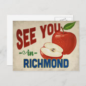 Richmond Virginia Apple - Vintage Travel Briefkaart (Voorkant / Achterkant)