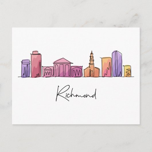 Richmond VIRGINIA Briefkaart (Voorkant)
