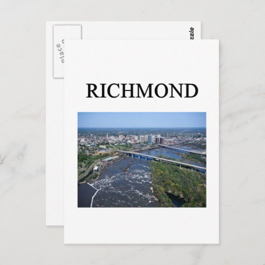 RICHMOND virginia Briefkaart (Voorkant / Achterkant)
