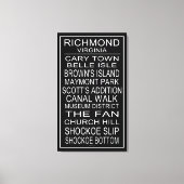 Richmond Virginia Bus Roll Canvas Afdruk (Voorkant)