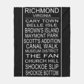 Richmond Virginia Bus Roll Fleece Deken (Voorkant)