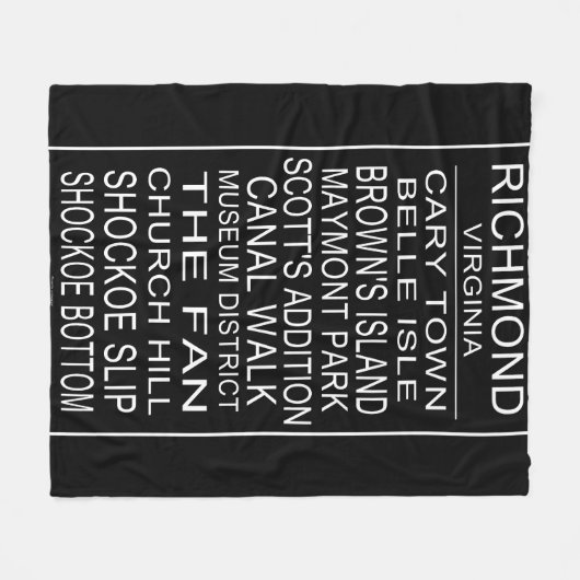 Richmond Virginia Bus Roll Fleece Deken (Voorkant (Horizontaal))