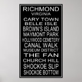 Richmond Virginia Bus roll Poster (Voorkant)
