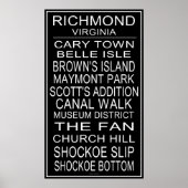 Richmond Virginia Bus Roll Poster (Voorkant)