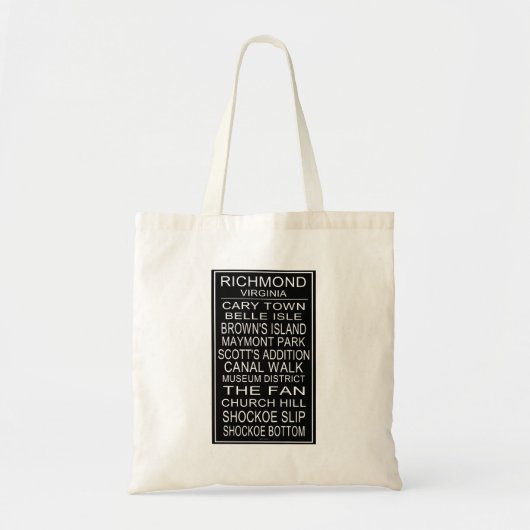 Richmond Virginia Bus Roll Tote Bag (Voorkant)