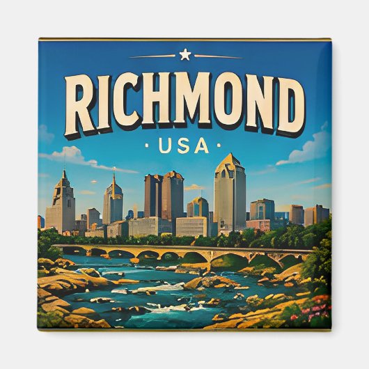 Richmond Virginia Capitol Square Magneet (Voorkant)