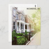 Richmond Virginia Church Hill District Reizen Briefkaart (Voorkant / Achterkant)
