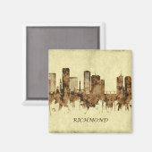 Richmond Virginia Cityscape Magneet (Voorkant / Achterkant)