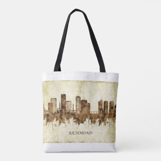 Richmond Virginia Cityscape Tote Bag (Achterkant)