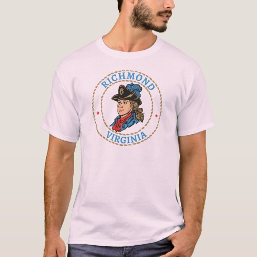 Richmond Virginia Colonial T-shirt (Voorkant)