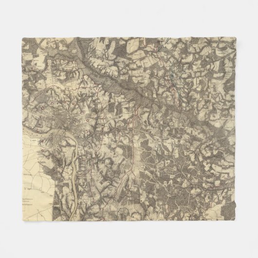 Richmond, Virginia Fleece Deken (Voorkant (Horizontaal))