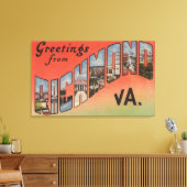 Richmond, Virginia - Large Letter Scenes 2 Canvas Afdruk (Insitu (Woonkamer))
