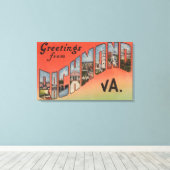 Richmond, Virginia - Large Letter Scenes 2 Canvas Afdruk (Insitu (Houten vloer))
