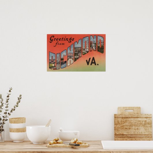 Richmond, Virginia - Large Letter Scenes 2 Poster (Keuken)