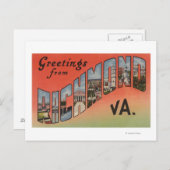 Richmond, Virginia - Large Letter Scenes 3 Briefkaart (Voorkant / Achterkant)