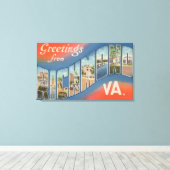 Richmond, Virginia - Large Letter Scenes 3 Canvas Afdruk (Insitu (Houten vloer))