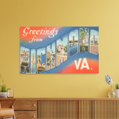 Richmond, Virginia - Large Letter Scenes 3 Canvas Afdruk (Insitu (Woonkamer))
