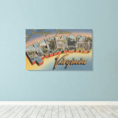 Richmond, Virginia - Large Letter Scenes 4 Canvas Afdruk (Insitu (Houten vloer))