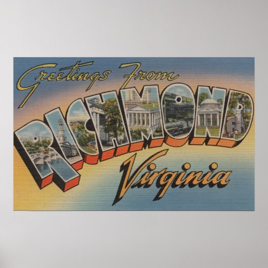 Richmond, Virginia - Large Letter Scenes 4 Poster (Voorkant)