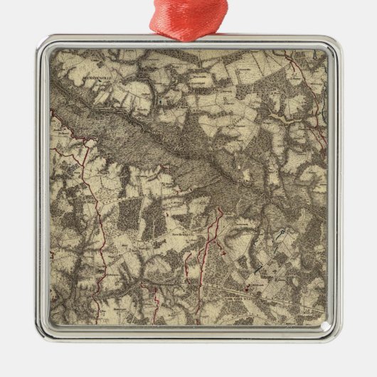 Richmond, Virginia Metalen Ornament (Voorkant)