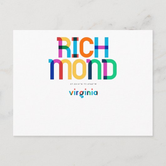 Richmond Virginia Mid Century, Pop Art, Briefkaart (Voorkant)