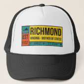 Richmond Virginia Moeder van de Staat Souvenir Trucker Pet (Voorkant)