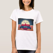 Richmond Virginia Retro Skyline T-shirt (Voorkant)