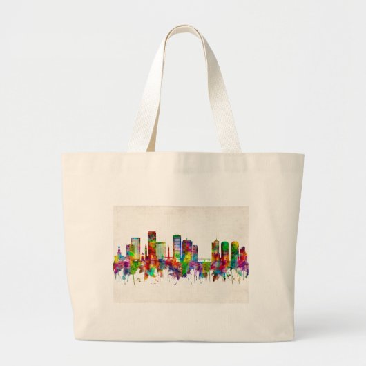 Richmond Virginia Skyline Grote Tote Bag (Voorkant)