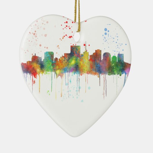 RICHMOND VIRGINIA SKYLINE KERAMISCH ORNAMENT (Rechts)