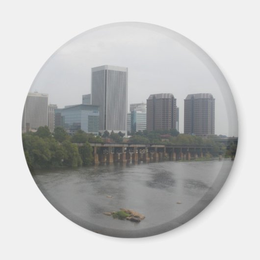 Richmond Virginia Skyline Magneet (Voorkant)