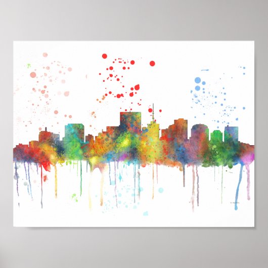 RICHMOND VIRGINIA SKYLINE POSTER (Voorkant)