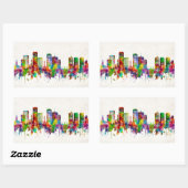 Richmond Virginia Skyline Rechthoekige Sticker (Vel)