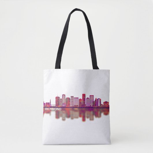 Richmond Virginia Skyline Tote Bag (Voorkant)
