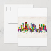 Richmond Virginia Skyline Uitnodiging Briefkaart (Voorkant / Achterkant)