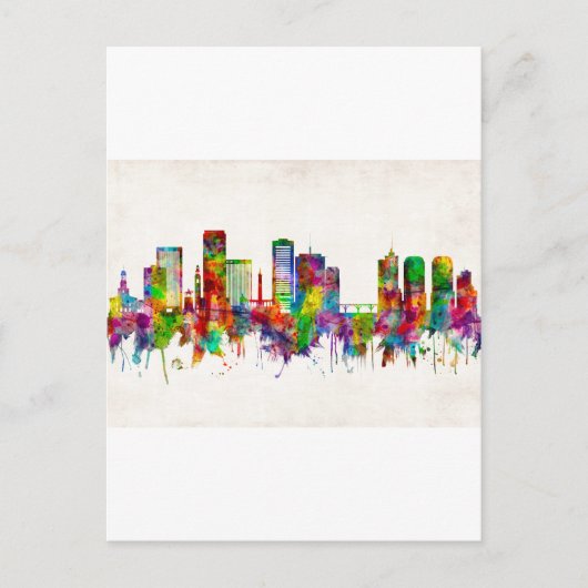 Richmond Virginia Skyline Uitnodiging Briefkaart (Voorkant)