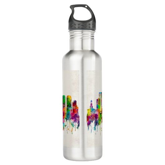 Richmond Virginia Skyline Waterfles (Achterkant)