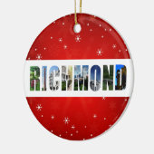 Richmond Virginia Travel Foto's met Kerstmis Keramisch Ornament (Links)