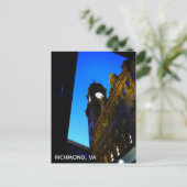 Richmond Virginia treinstation bij nacht reizen Briefkaart (Staand voorkant)