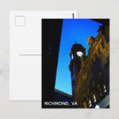 Richmond Virginia treinstation bij nacht reizen Briefkaart (Voorkant / Achterkant)