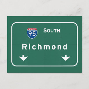Richmond Virginia va Interstate Highway Freeway : Briefkaart