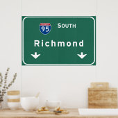 Richmond Virginia va Interstate Highway Freeway : Poster (Keuken)