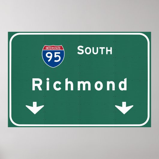 Richmond Virginia va Interstate Highway Freeway : Poster (Voorkant)