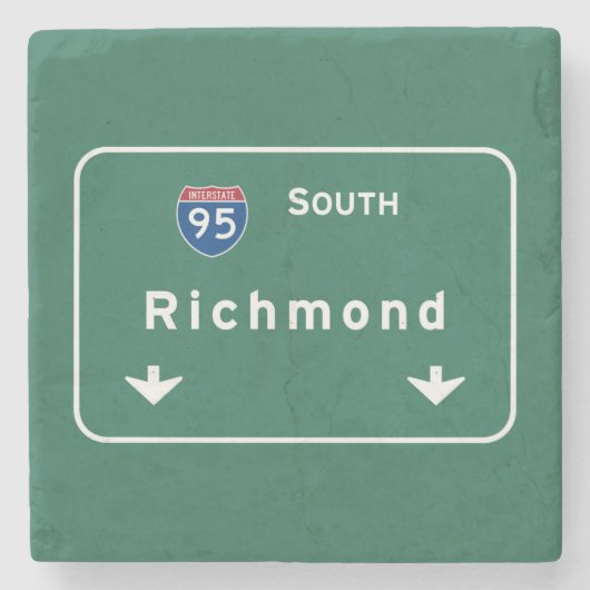 Richmond Virginia va Interstate Highway Freeway : Stenen Onderzetter (Voorkant)
