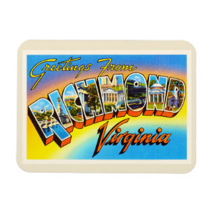 Richmond Virginia VA Old Vintage Travel Briefkaart Magneet