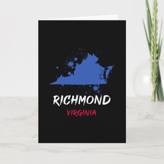 Richmond Virginia Va verfspatten vakantie souvenir Kaart (Voorkant)