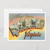 Richmond, Virginia Vintage Big Letters Briefkaart (Voorkant / Achterkant)