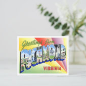 Richmond, Virginia Vintage Big Letters Briefkaart (Staand voorkant)