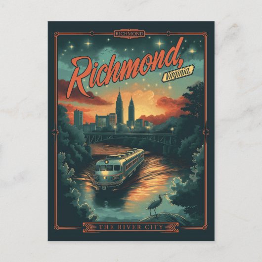Richmond, Virginia Vintage Briefkaart (Voorkant)