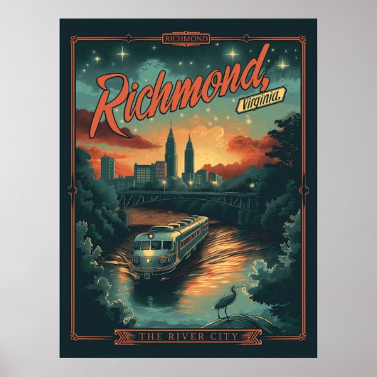 Richmond, Virginia Vintage Poster (Voorkant)