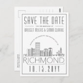 Richmond Wedding | De gestileerde Veldlijn sparen  Briefkaart (Voorkant / Achterkant)
